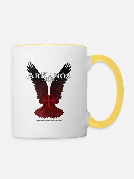 Arkanos Präludium - Tasse zweifarbig - Weiß/Gelb