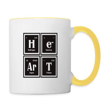 Heart | Periodic Table of Elements - Contrasting Mug - white/yellow - Right