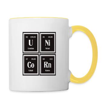 Unicorn | Periodic Table of Elements - Contrasting Mug - white/yellow - Right
