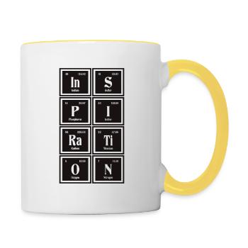 Inspiration - Periodensystem der Elemente - Tasse zweifarbig - Weiß/Gelb - Rechts