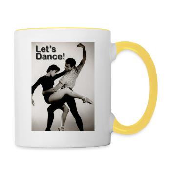 Let's Dance - Tasse zweifarbig - Weiß/Gelb - Rechts
