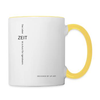 ZEIT - Tasse zweifarbig - Weiß/Gelb - Rechts