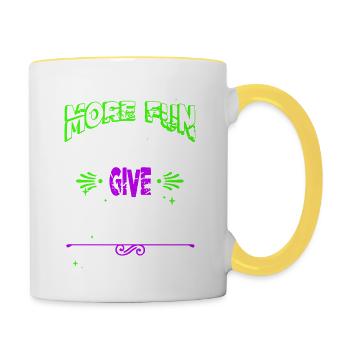 joke astronomy lovers art physics cool gift idea - Tasse zweifarbig - Weiß/Gelb - Rechts