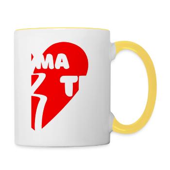 Same Mate - Tasse zweifarbig - Weiß/Gelb - Rechts