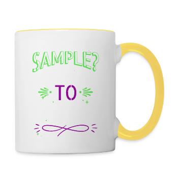 funny gift idea geek night sky spaceship quote - Tasse zweifarbig - Weiß/Gelb - Rechts