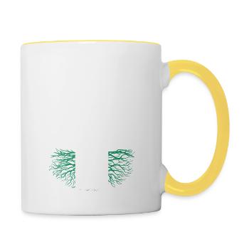 Nigeria Nigerian Africa Flag Pride I Gift - Contrasting Mug - white/yellow - Right