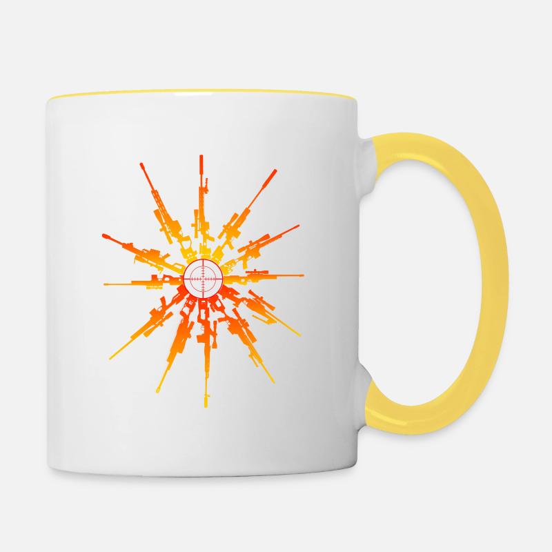 Soleil - Mug contrasté - blanc/jaune