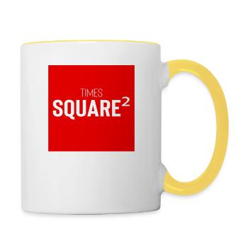 Square Streetwear: Fun & Clear Statement - Mug contrasté - blanc/jaune - Droite