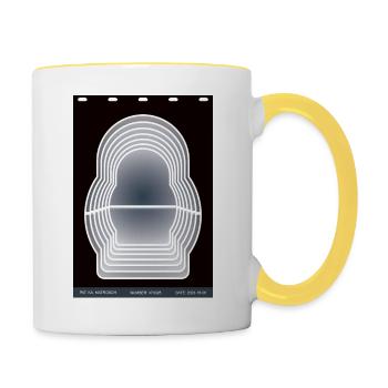 Matroschka X-Ray - Tasse zweifarbig - Weiß/Gelb - Rechts