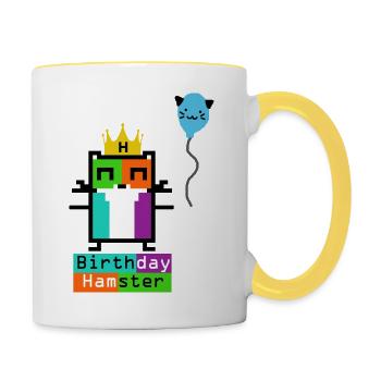 BirthdayHamster - Contrasting Mug - white/yellow - Right