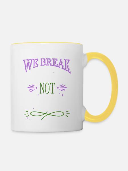 statement lumber apprentice sayings - Tasse zweifarbig - Weiß/Gelb