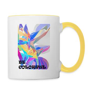Be Colorful - Tasse zweifarbig - Weiß/Gelb - Rechts