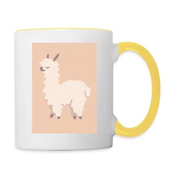 Pastell-Alpaka - Tasse zweifarbig - Weiß/Gelb - Rechts