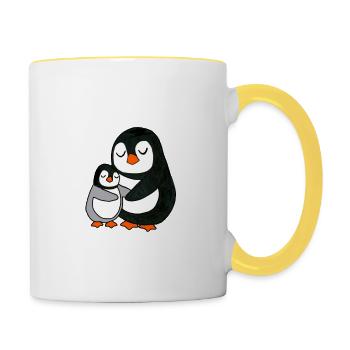 Pinguin United - Tasse zweifarbig - Weiß/Gelb - Rechts