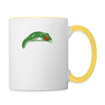 DDR Veteran Soldat NVA Geschenkidee - Tasse zweifarbig - Weiß/Gelb - Rechts