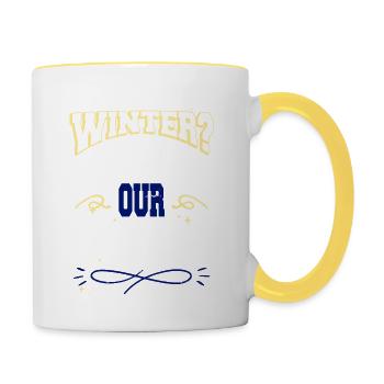 birthday gift astronomy astronomy lovers funny - Tasse zweifarbig - Weiß/Gelb - Rechts