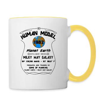 1982 - Tasse zweifarbig - Weiß/Gelb - Rechts
