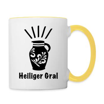 Bembel HeiligerGral - Das Frankfurter Original - Tasse zweifarbig - Weiß/Gelb - Rechts
