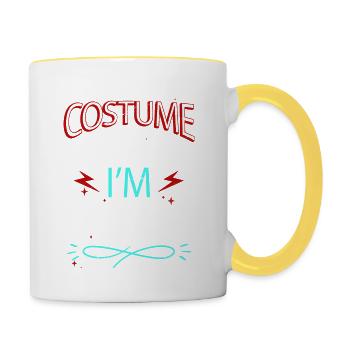 Cat Humor Statement Humor Birthday Present Idea - Contrasting Mug - white/yellow - Right