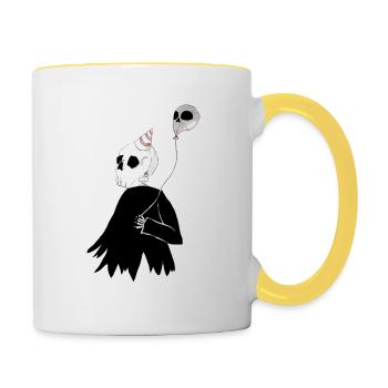 C’est l’anniversaire de Tot - Mug contrasté - blanc/jaune - Droite