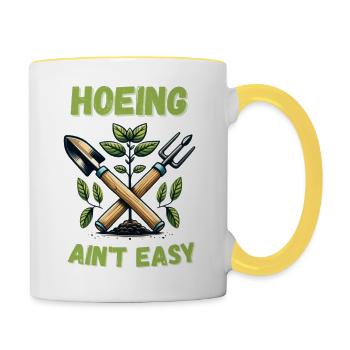 Funny Saying Gardening Ambiguous Garden - Contrasting Mug - white/yellow - Right