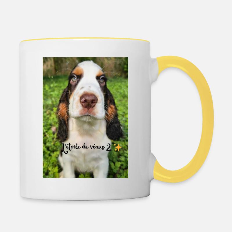 Dydou 💖 - Mug contrasté - blanc/jaune