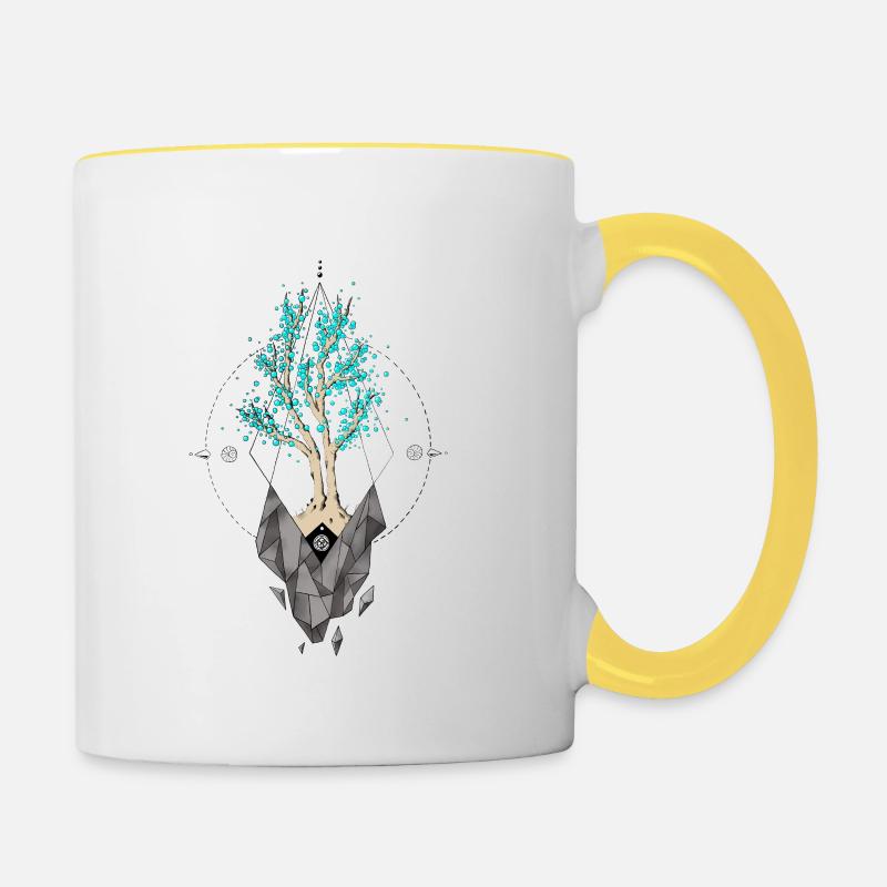 Bubbletree - Tasse zweifarbig - Weiß/Gelb