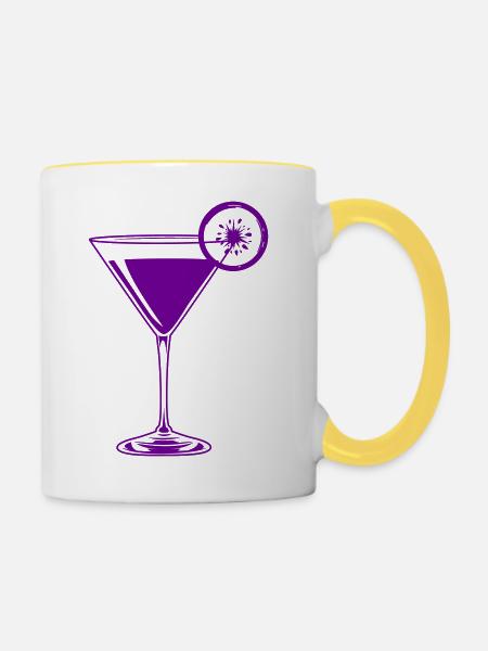 cocktail - Tasse zweifarbig - Weiß/Gelb