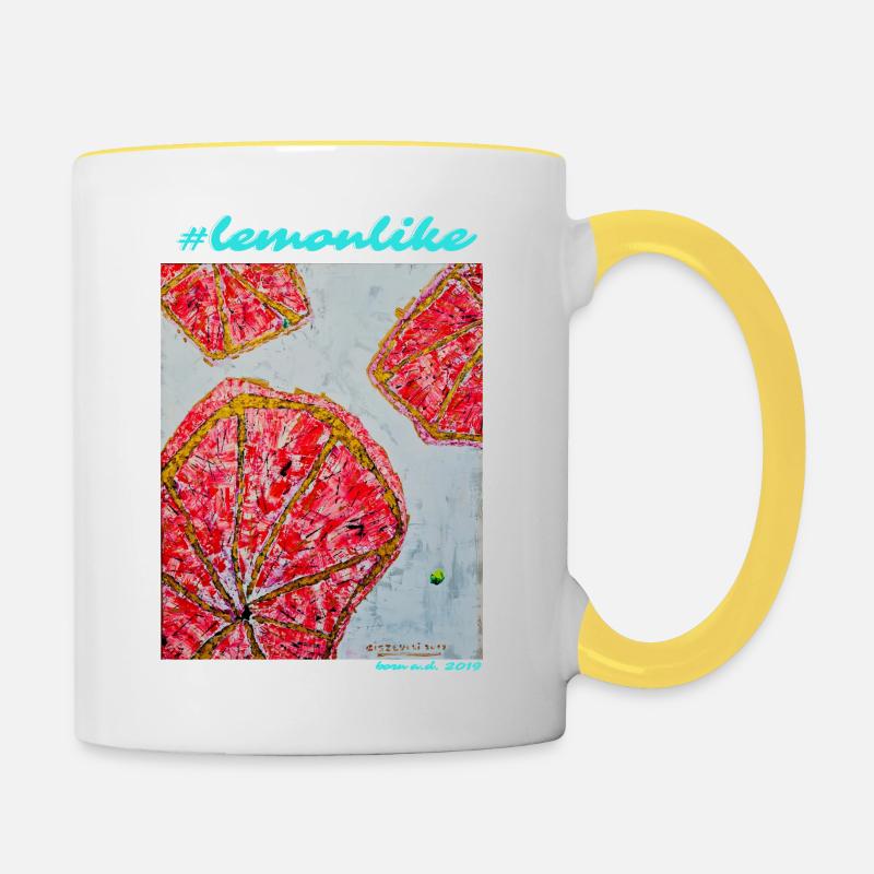 #lemonlike - Mug contrasté - blanc/jaune