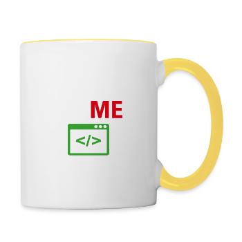 Ça sonne grec pour moi - Programmeurs d’humour 7 - Mug contrasté - blanc/jaune - Droite