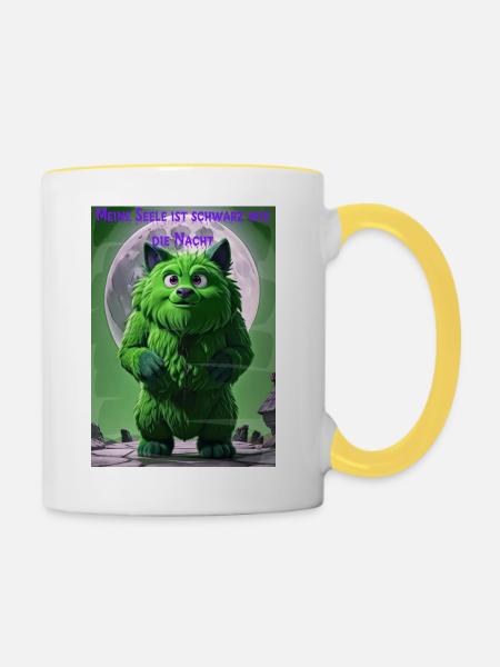 Halloween 6 - Tasse zweifarbig - Weiß/Gelb