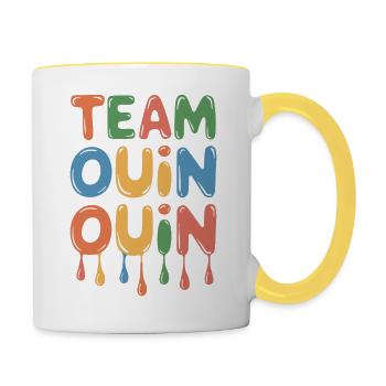 Team Ouin ouin - Mug contrasté - blanc/jaune - Droite