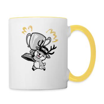 Effort Today Success Tomorrow - Contrasting Mug - white/yellow - Right