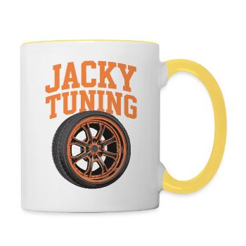 Jacky Tuning - Mug contrasté - blanc/jaune - Droite