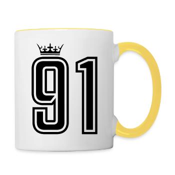 91 Crowns - Contrasting Mug - white/yellow - Right