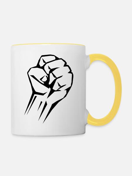 faust - Tasse zweifarbig - Weiß/Gelb