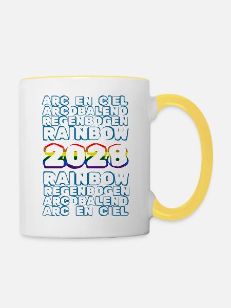 2028 2028 - Tasse zweifarbig - Weiß/Gelb
