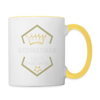 Work Geomatics Engineer - Contrasting Mug - white/yellow - Right