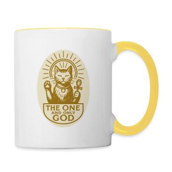 catgod - Tasse zweifarbig - Weiß/Gelb - Rechts