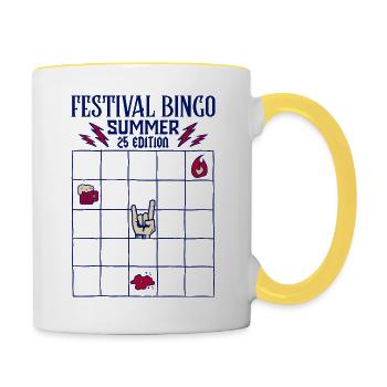 Festival Bingo Summer '25 - Contrasting Mug - white/yellow - Right