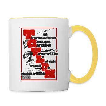 What to do in Toulon, tourist activities - Contrasting Mug - white/yellow - Right