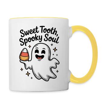 Sweet Tooth Âme effrayante - Mug contrasté - blanc/jaune - Droite