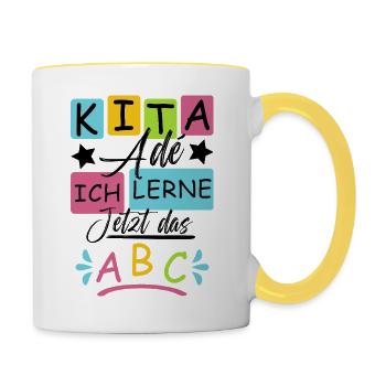 Daycare graduates 2026 - Contrasting Mug - white/yellow - Right