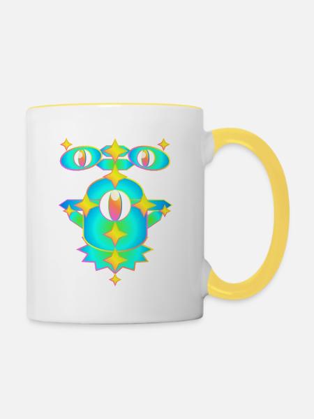Star Miles Version 2 - Tasse zweifarbig - Weiß/Gelb