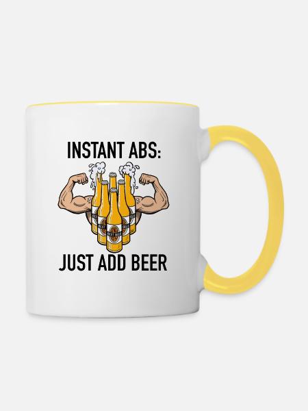 Instant_Abs - Tasse zweifarbig - Weiß/Gelb