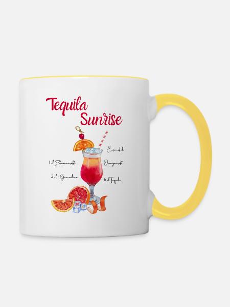 Tequila Sunrise - Tasse zweifarbig - Weiß/Gelb