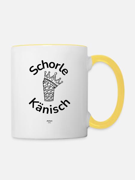 Schorle Känisch - Tasse zweifarbig - Weiß/Gelb