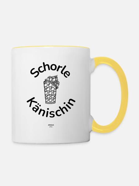 Schorle Känischin - Tasse zweifarbig - Weiß/Gelb