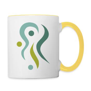 yoga_design_2 - Contrasting Mug - white/yellow - Right