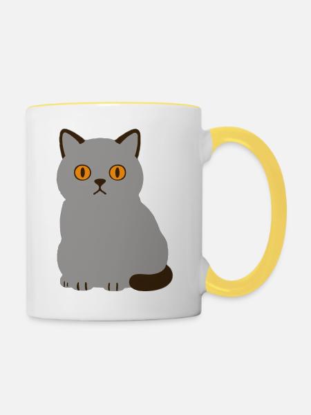 Just Teodoro - Tasse zweifarbig - Weiß/Gelb
